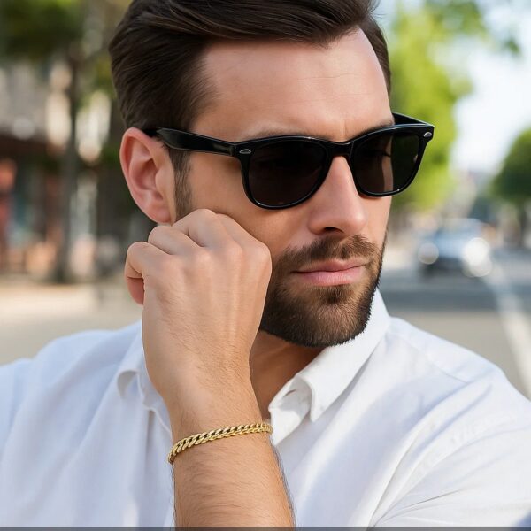 10k Yellow Gold Semi Solid Miami Cuban Bracelet (5.00 mm) - Image 2