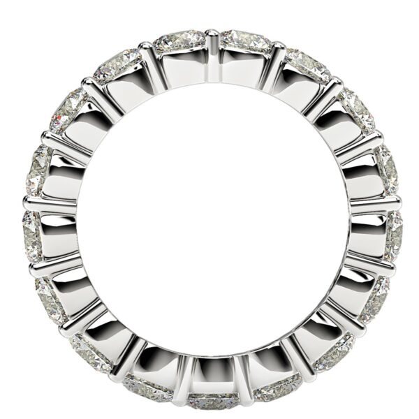 Round Cut Lab Grown Diamond Eternity Ring in 14k White Gold (3 cttw FG/VS2) - Image 3