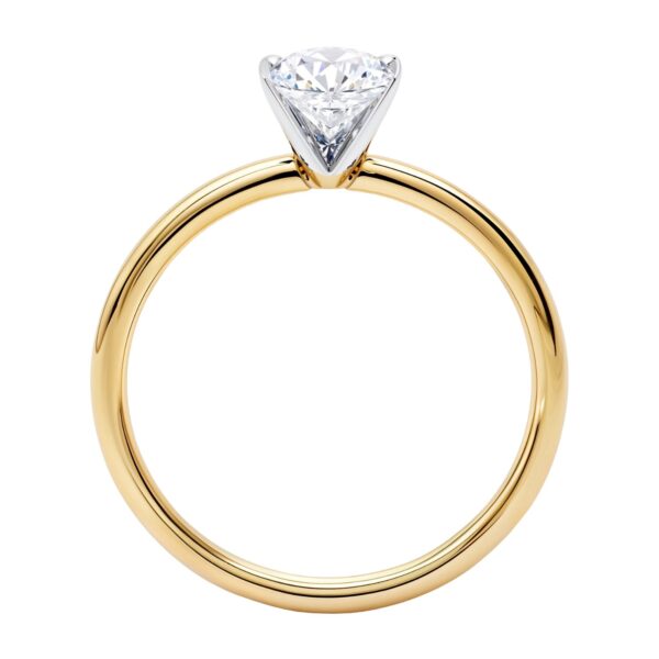 1 1/2 Carat Oval Lab Grown IGI G/VS1 Diamond Solitaire Ring in 10K Yellow Gold - Image 5