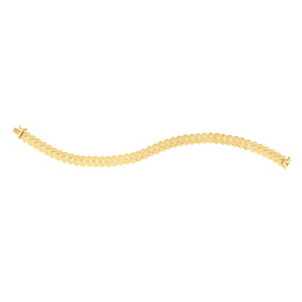 Gold Laurel Leaf Bracelet in 14K Yellow Gold (7.40 mm) - Image 3