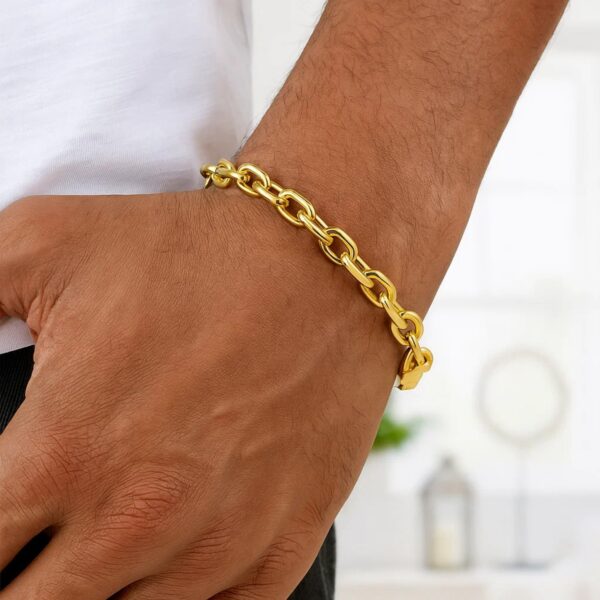 14k Yellow Gold French Cable Chain Bracelet  (6.10 mm) - Image 5