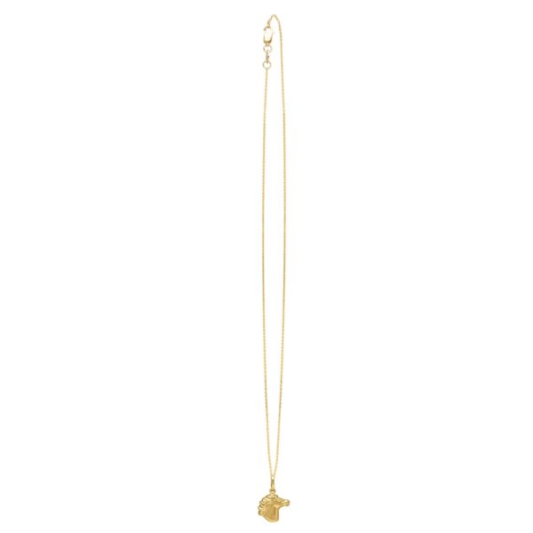 Horse Profile Medium Necklace in 14K Yellow Gold - Image 3