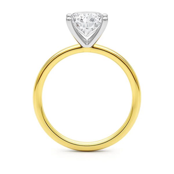 2 Carat Princess Lab Grown IGI G/VS1 Diamond Solitaire Ring in 10K Yellow Gold - Image 5