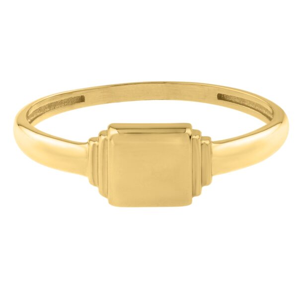 Mini Signet Ring in 14K Yellow Gold (2.00 mm) - Image 2