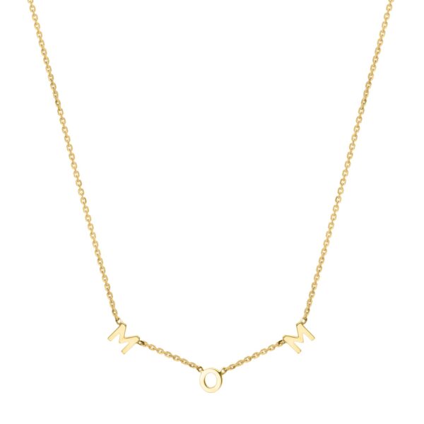 10K Yellow Gold Polished Mom Necklace