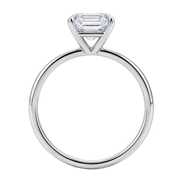 2 Carat Emerald Lab Grown IGI G/VS1 Diamond Solitaire Ring in 14K White Gold - Image 5