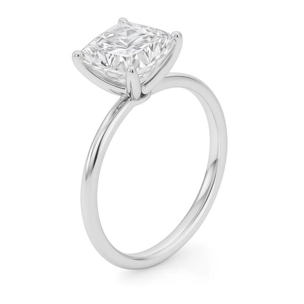 5 Carat Princess Lab Grown IGI G/VS1 Diamond Solitaire Ring in 10K White Gold - Image 3
