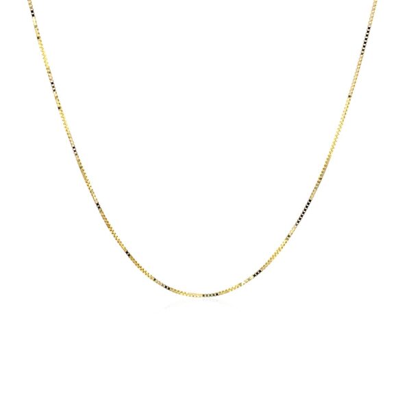 10k Yellow Gold Classic Box Chain (0.45 mm) - Image 3