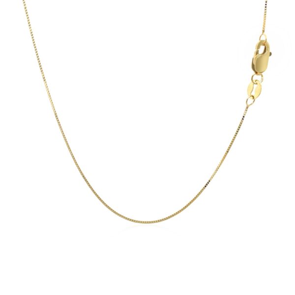 10k Yellow Gold Classic Box Chain (0.45 mm) - Image 4