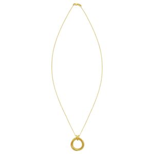 14K Yellow Gold Interlocking Diamond Cut Trinity Necklace