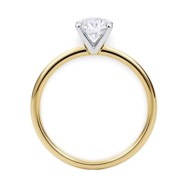 3/4 Carat Round Lab Grown IGI G/VS1 Diamond Solitaire Ring in 14K Yellow Gold - Image 5