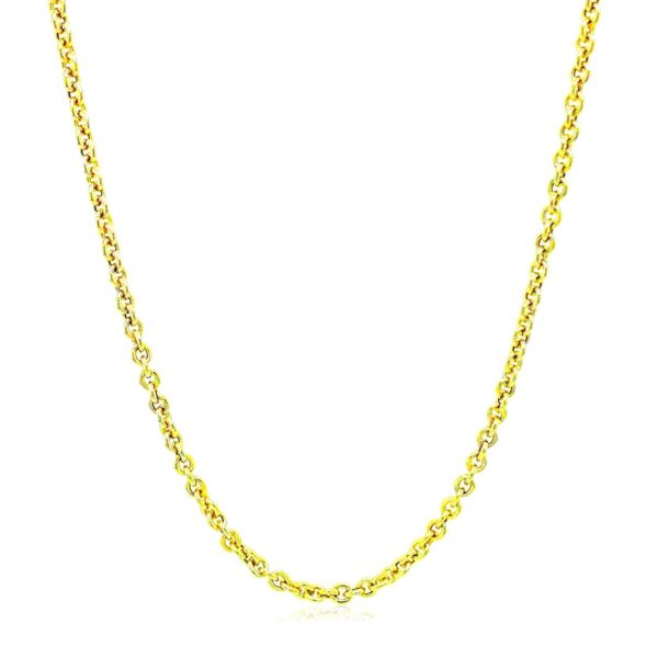 2.2mm 14K Yellow Gold Forsantina Lite Cable Link Chain - Image 2
