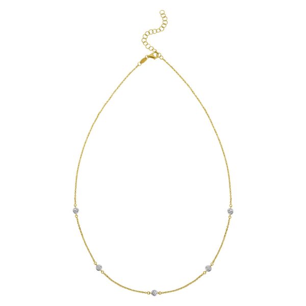14K Two Tone Gold Classic Paperclip Chain Necklace - Image 2