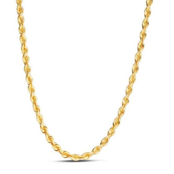 14k Yellow Gold Light Rope Chain (4.3 mm) - Image 2
