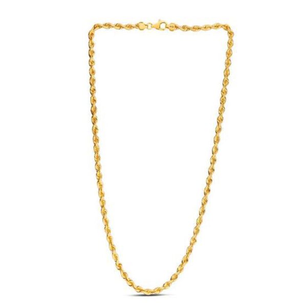 14k Yellow Gold Light Rope Chain (4.3 mm) - Image 3