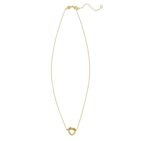 14K Yellow Gold Love Knot Necklace - Image 2