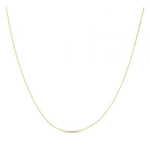 Double Extendable Diamond Cut Cable Chain in Yellow Gold (0.87 mm) - Image 2