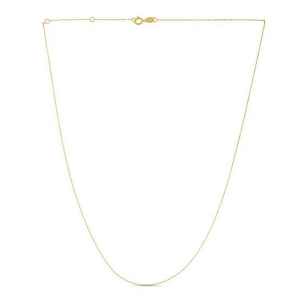 Double Extendable Diamond Cut Cable Chain in Yellow Gold (0.87 mm) - Image 3
