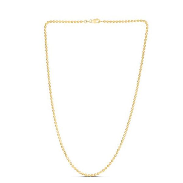 Moon Cut Bead Chain in 14k Yellow Gold (2.50 mm) - Image 3