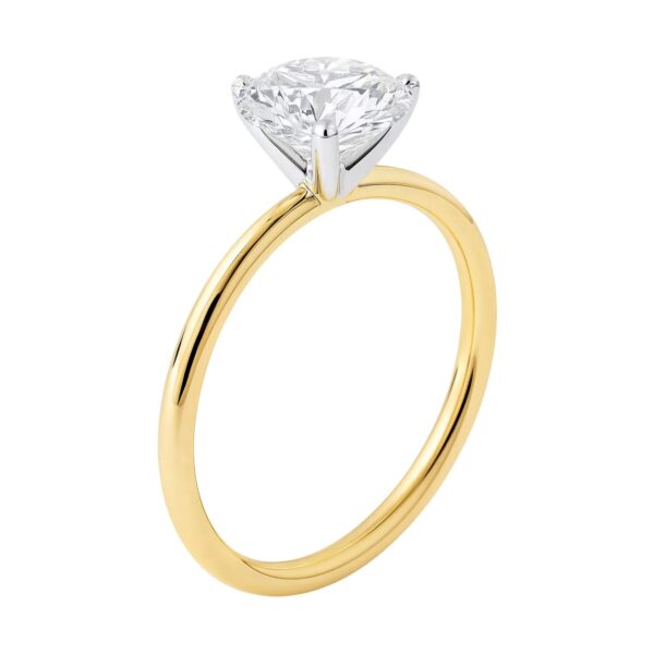 1 1/2 Carat Round Lab Grown IGI G/VS1 Diamond Solitaire Ring in 14K Yellow Gold - Image 4