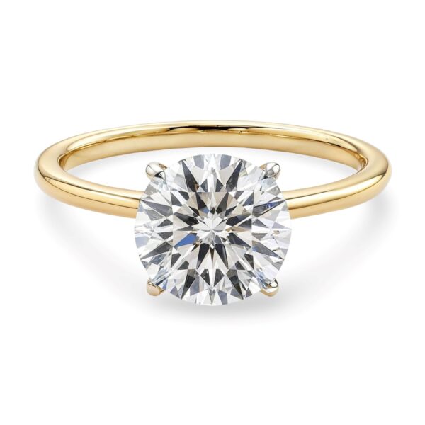 1 1/2 Carat Round Lab Grown IGI G/VS1 Diamond Solitaire Ring in 14K Yellow Gold - Image 5
