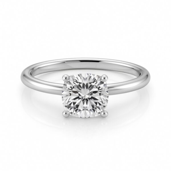 1 1/2 Carat Cushion Lab Grown IGI G/VS1 Diamond Solitaire Ring in 10K White Gold - Image 4