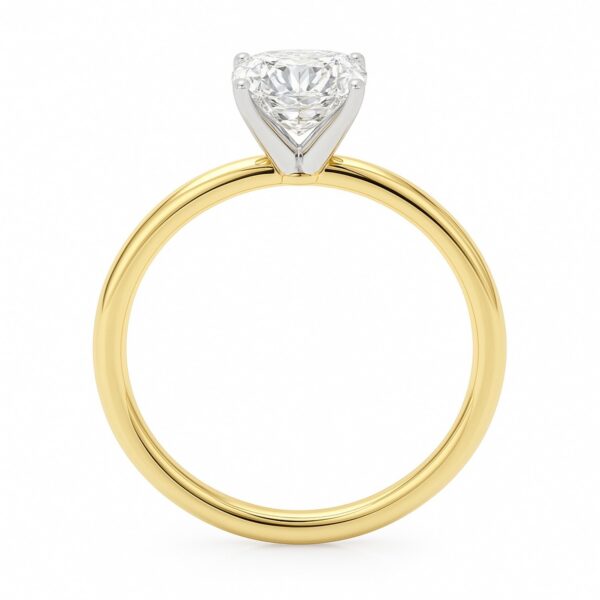 2 Carat Cushion Lab Grown IGI G/VS1 Diamond Solitaire Ring in 10K Yellow Gold - Image 5