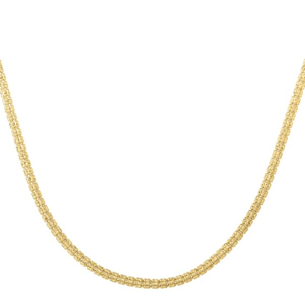 Ice Barrel Chain in 14k Yellow Gold (3.1 mm) - Image 2
