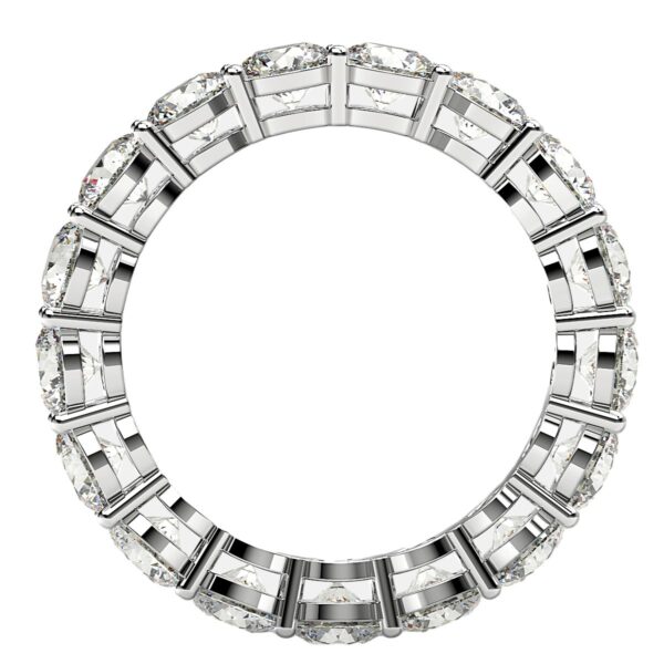 Round Cut Lab Grown Diamond Eternity Ring in 14k White Gold (3 cttw FG/VS2) - Image 3