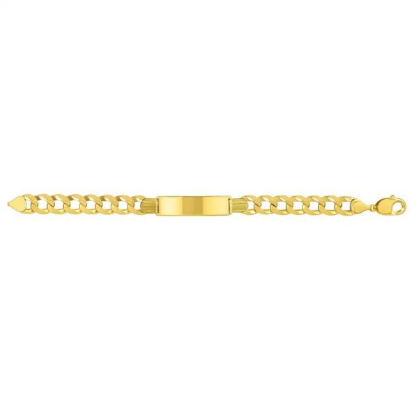 14k Yellow Gold Curb ID Bracelet (11.00 mm) - Image 2