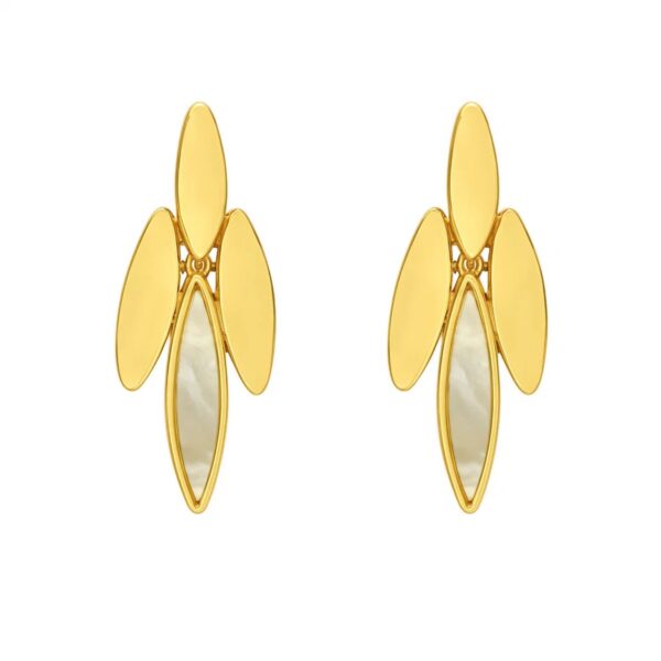 14K Yellow Gold La Grand Dame Earrings - Image 2