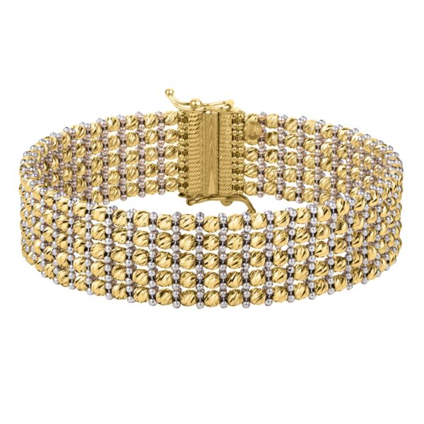 Medium Red Carpet Bracelet in 14K Two Tone Gold (14.10 mm) - Image 2
