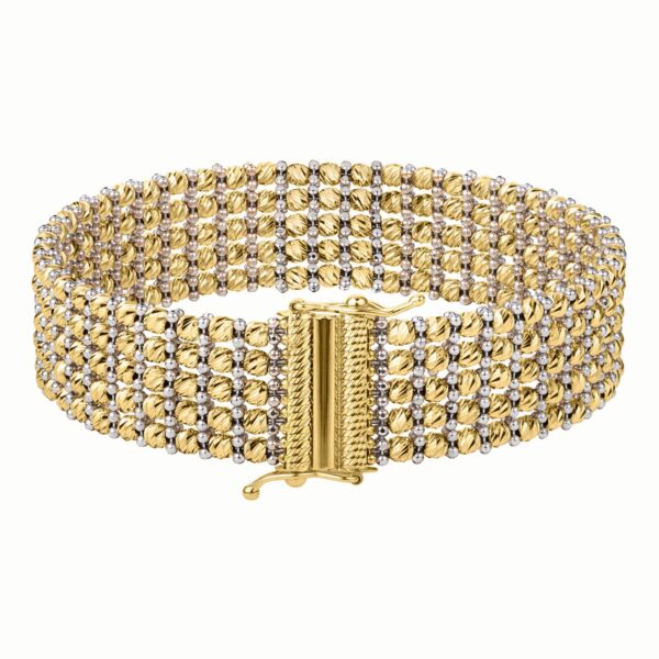 Medium Red Carpet Bracelet in 14K Two Tone Gold (14.10 mm) - Image 3