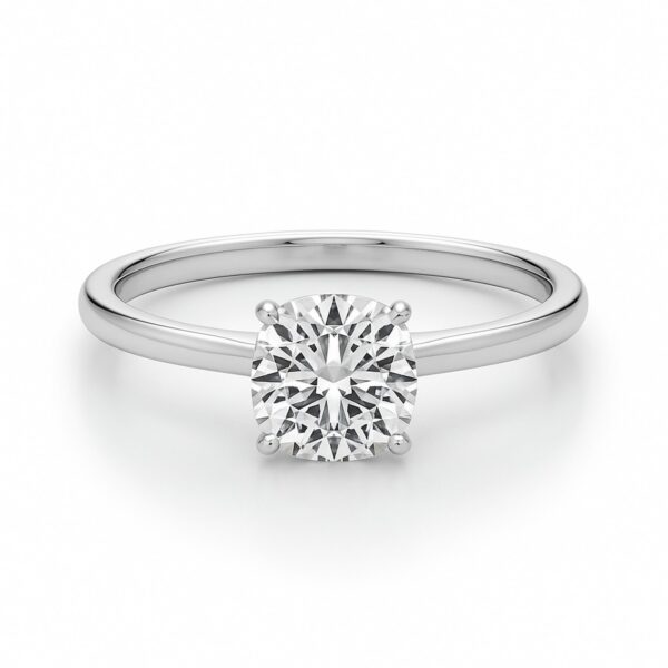 1 Carat Cushion Lab Grown IGI G/VS1 Diamond Solitaire Ring in 14K White Gold - Image 4