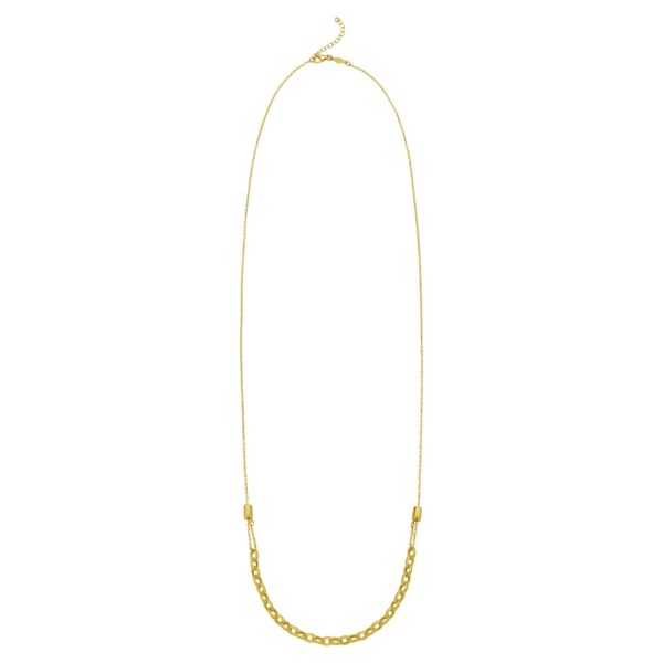 14K Yellow Gold Adjustable Rolo Link Necklace - Image 2