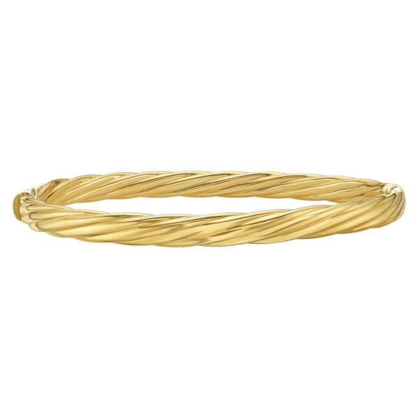 14k Yellow Gold Twist Bangle (5.30 mm) - Image 2
