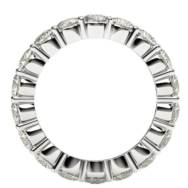 Round Cut Lab Grown Diamond Eternity Ring in 14k White Gold (2 cttw FG/VS2) - Image 3