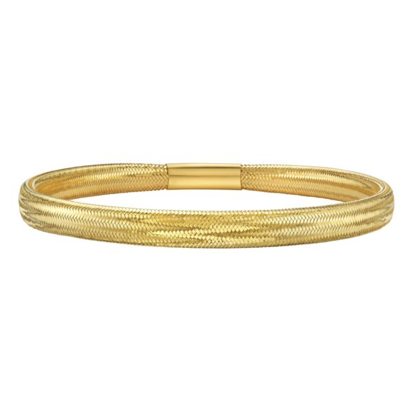14K Yellow Gold Medium Stretch Mesh Bracelet (5.40 mm) - Image 2