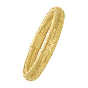 14K Yellow Gold Large Stretch Mesh Bracelet (8.80 mm)