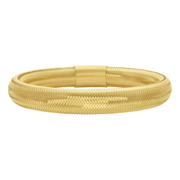 14K Yellow Gold Large Stretch Mesh Bracelet (8.80 mm) - Image 2