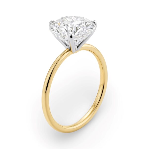 2 Carat Round Lab Grown IGI G/VS1 Diamond Solitaire Ring in 10K Yellow Gold - Image 4