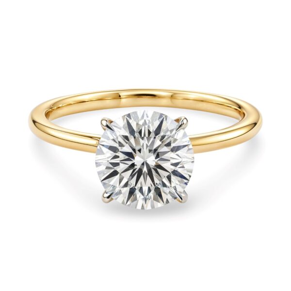 2 Carat Round Lab Grown IGI G/VS1 Diamond Solitaire Ring in 10K Yellow Gold - Image 5
