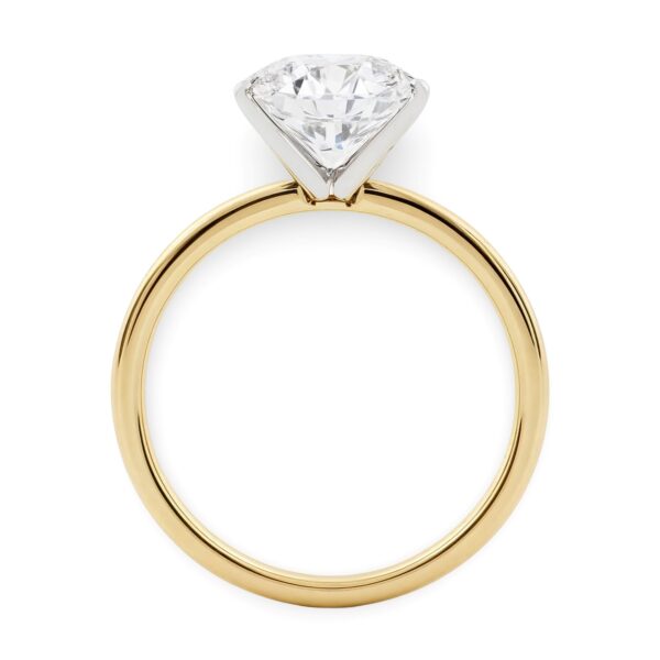 2 Carat Round Lab Grown IGI G/VS1 Diamond Solitaire Ring in 10K Yellow Gold - Image 6