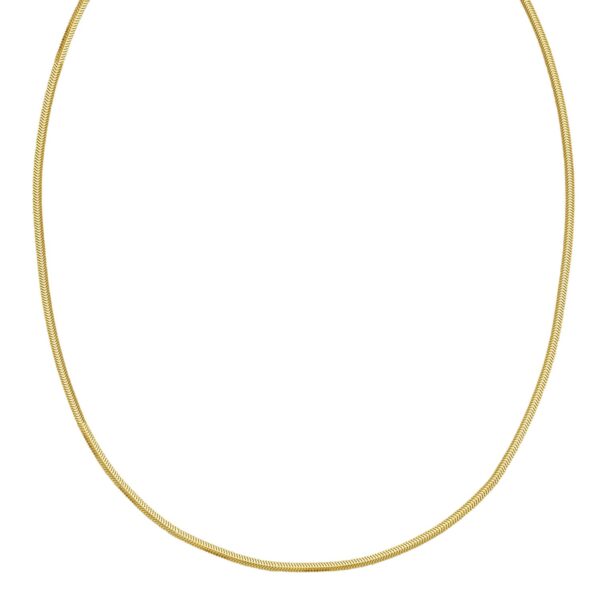 14K Yellow Gold Oval Snake Chain (2.00 mm) - Image 2