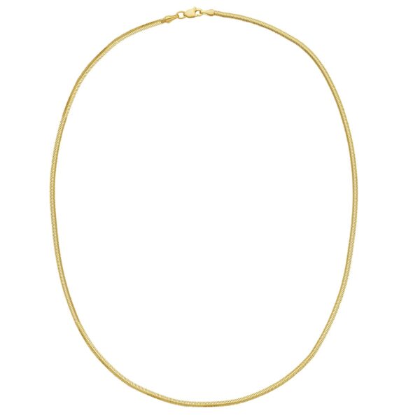 14K Yellow Gold Oval Snake Chain (2.00 mm) - Image 3