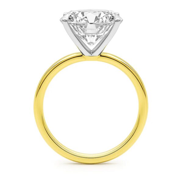 5 Carat Princess Lab Grown IGI G/VS1 Diamond Solitaire Ring in 10K Yellow Gold - Image 5
