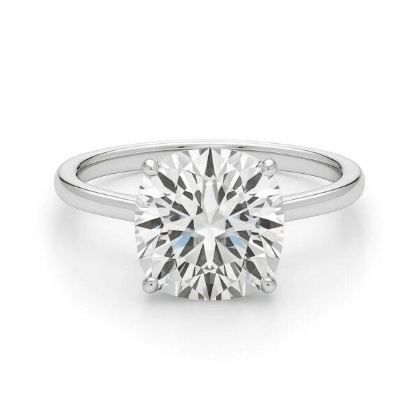 5 Carat Cushion Lab Grown IGI G/VS1 Diamond Solitaire Ring in 10K White Gold - Image 4