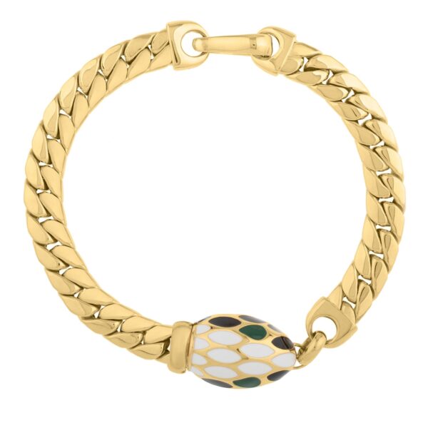 Le Serpent Curb Link Bracelet in 14K Yellow Gold (7.00 mm) - Image 2