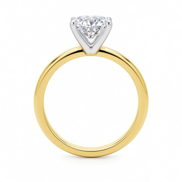 1.50Ct Cushion Lab Grown IGI G/VS1 Diamond Ring in 14K Yellow Gold - Image 5