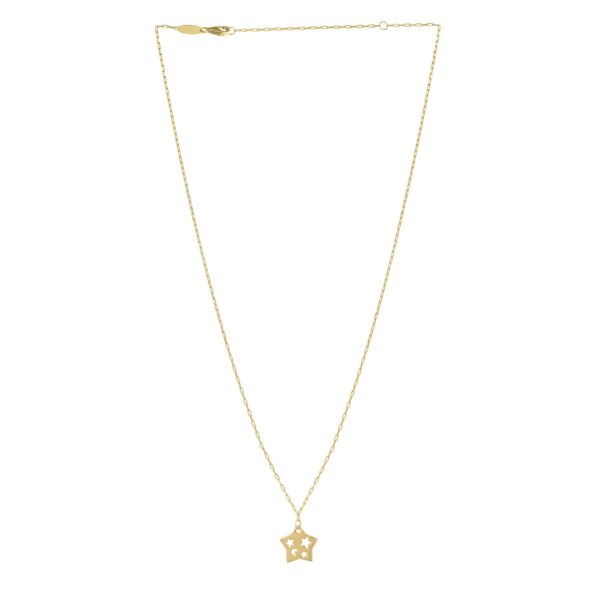 Cutout Star Necklace in 14K Yellow Gold - Image 2